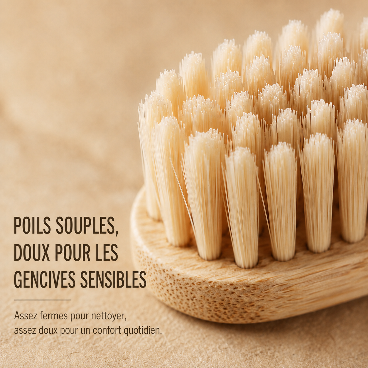 Brosses a dent en Bambou poils naturelles