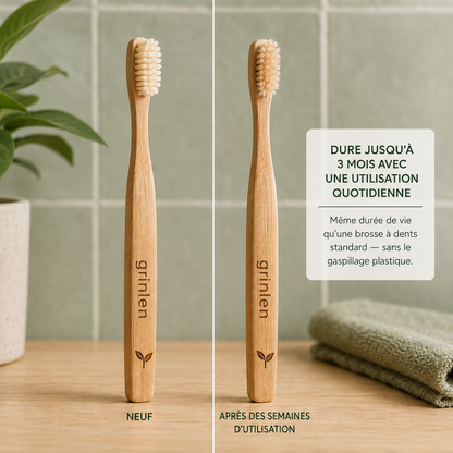 Brosses a dent en Bambou poils naturelles